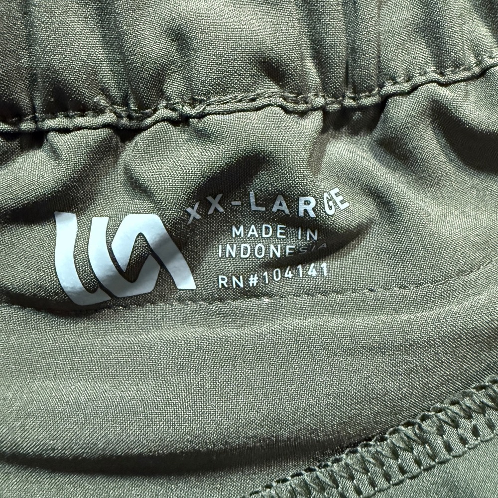 VRST Pants Mens 2XL Green Jogger Ankle Zip Mixed Media Athleisure Drawstring - Picture 10 of 12